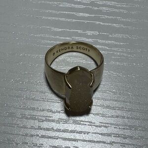 Kendra Scott Gold Ring with Cream Stone